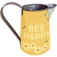 thumbnail image 1 of Primitives by Kathy Rustic Tin Pitcher, Small, Bee Happy, 1 of 1