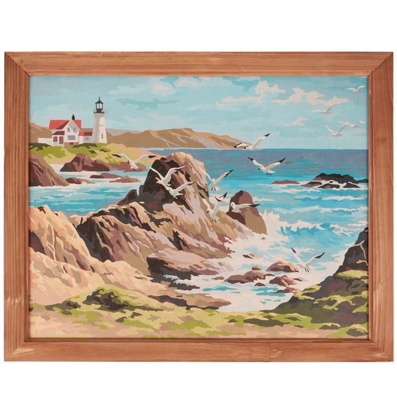 Primitives by Kathy Seaside Lighthouse Wall Painting