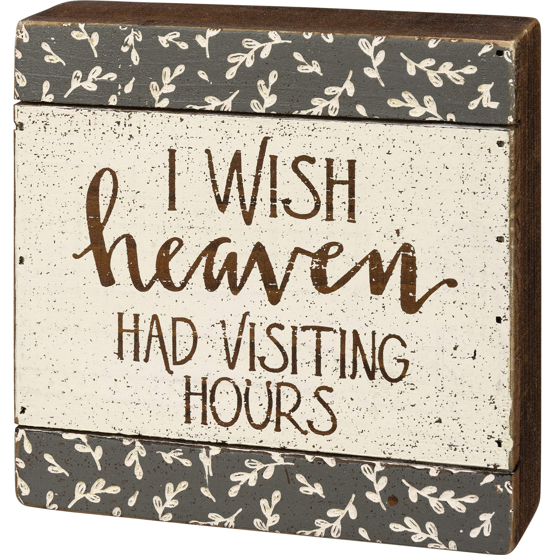 Primitives by Kathy I Wish Heaven Had Visiting Hours Box Sign - Thumbnail 3