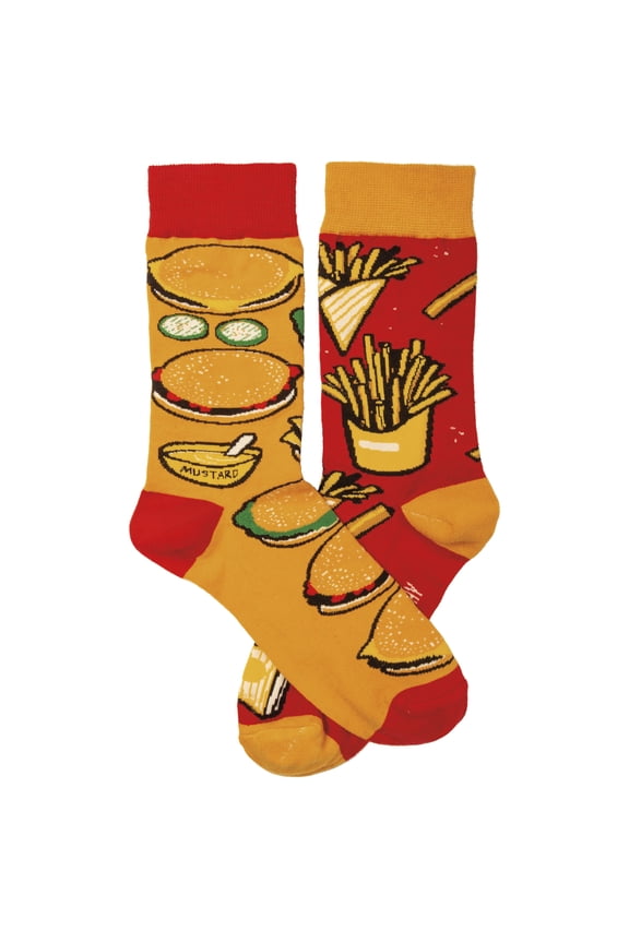 Socks - Socks - Burgers & Fries, One Size Fits Most