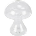 thumbnail image 1 of Primitives by Kathy Standing Mushroom Vase in Clear Transparent Glass | 4.25" Tall, 1 of 3