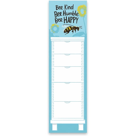 Primitives by Kathy Sunflower Bee Kind Humble Happy Magnetic Paper List Notepad