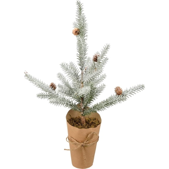 Primitives by Kathy 112764 Iced Pine Tree Sm, 9" Diameter x 21", Multicolor