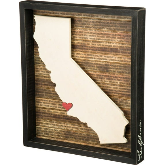 Primitives by Kathy Wanderlust Box Sign, 13.5 x 15.5-Inch, California