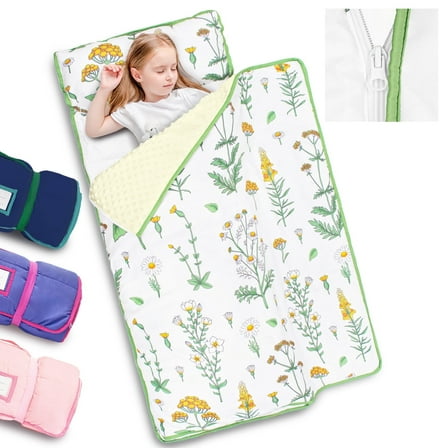 Primlect Toddler Nap Mat, Detachable Blanket & Removable Pillow, for Daycare, Camping and Travel