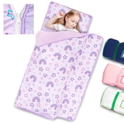 Primlect Toddler Nap Mat, Detachable Blanket & Removable Pillow, for Daycare, Camping and Travel
