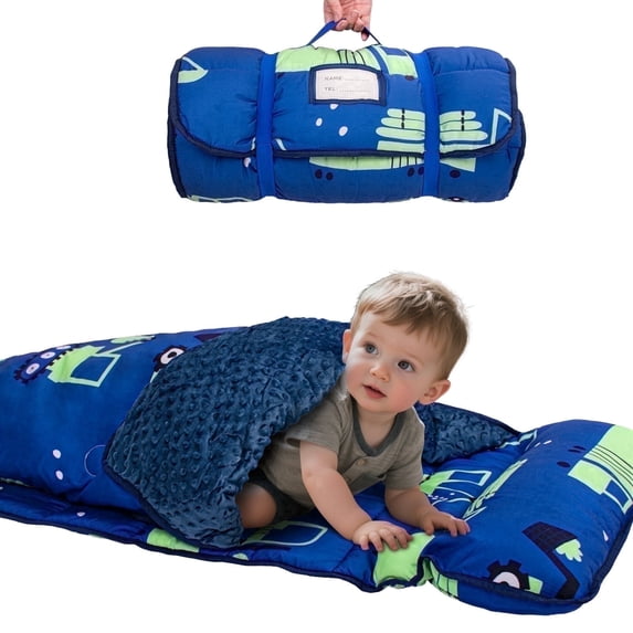 Primlect Nap Mat, 55" x 22" x 2", Thickened Sleeping Bags with Removable Pillow, for Daycare