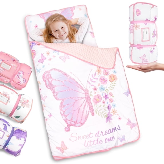 Primlect Nap Mat, 55" x 22" x 2", Thickened Sleeping Bags with Removable Pillow, for Daycare