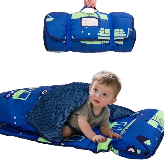 Primlect Nap Mat, 55" x 22" x 2", Thickened Sleeping Bags with Removable Pillow, for Daycare