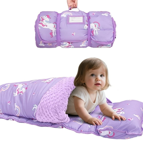 Primlect Nap Mat, 55" x 22" x 2", Thickened Sleeping Bags with Removable Pillow, for Daycare