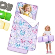 Primlect Toddler Nap Mat, 51" x 22", Lightweight Sleeping Bag with Removable Pillow, for Warm Sleepers