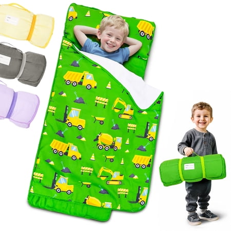 Primlect Toddler Nap Mat, 51" x 22", Lightweight Sleeping Bag with Removable Pillow, for Warm Sleepers