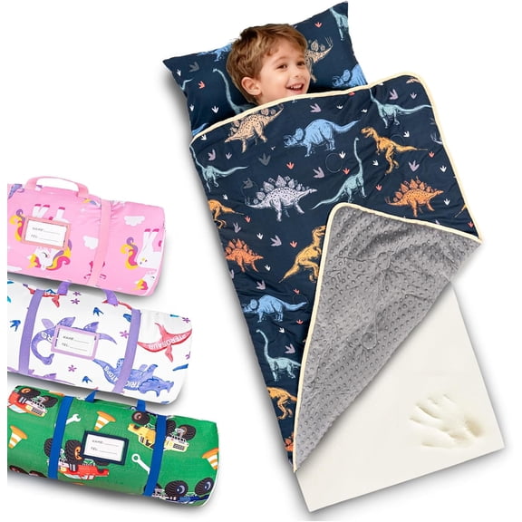 Primlect Nap Mat, 55"x35", Foam Thickened Sleeping Bags with Detachable, Washable Cover, for Daycare