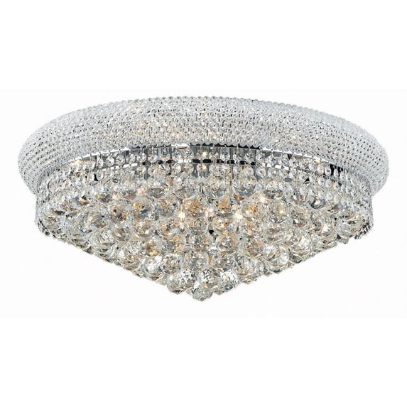 Primo 12 light Chrome Flush Mount Clear Elegant Cu