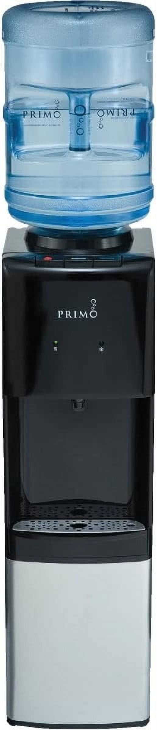Black and Stainless Steel Top Loading Water Dispenser with Night Light