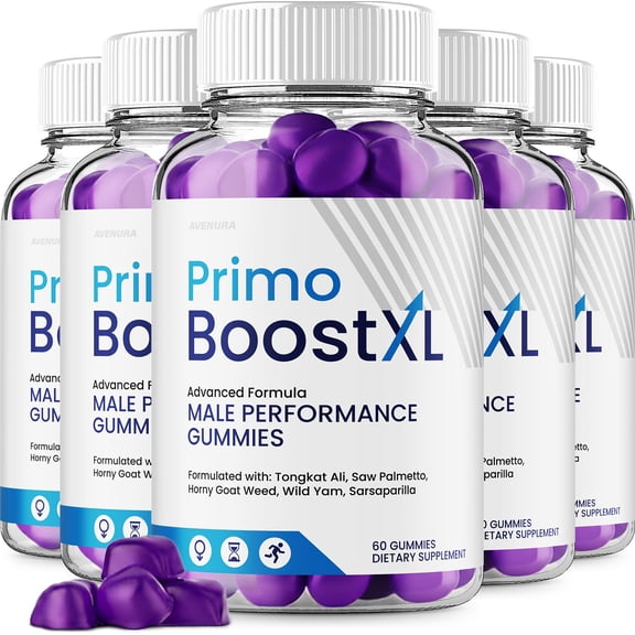 Primo Boost XL Gummies for Men PrimoBoost Male Gummy Natural Blend Reviews, 5 Pack, 300 Gummies