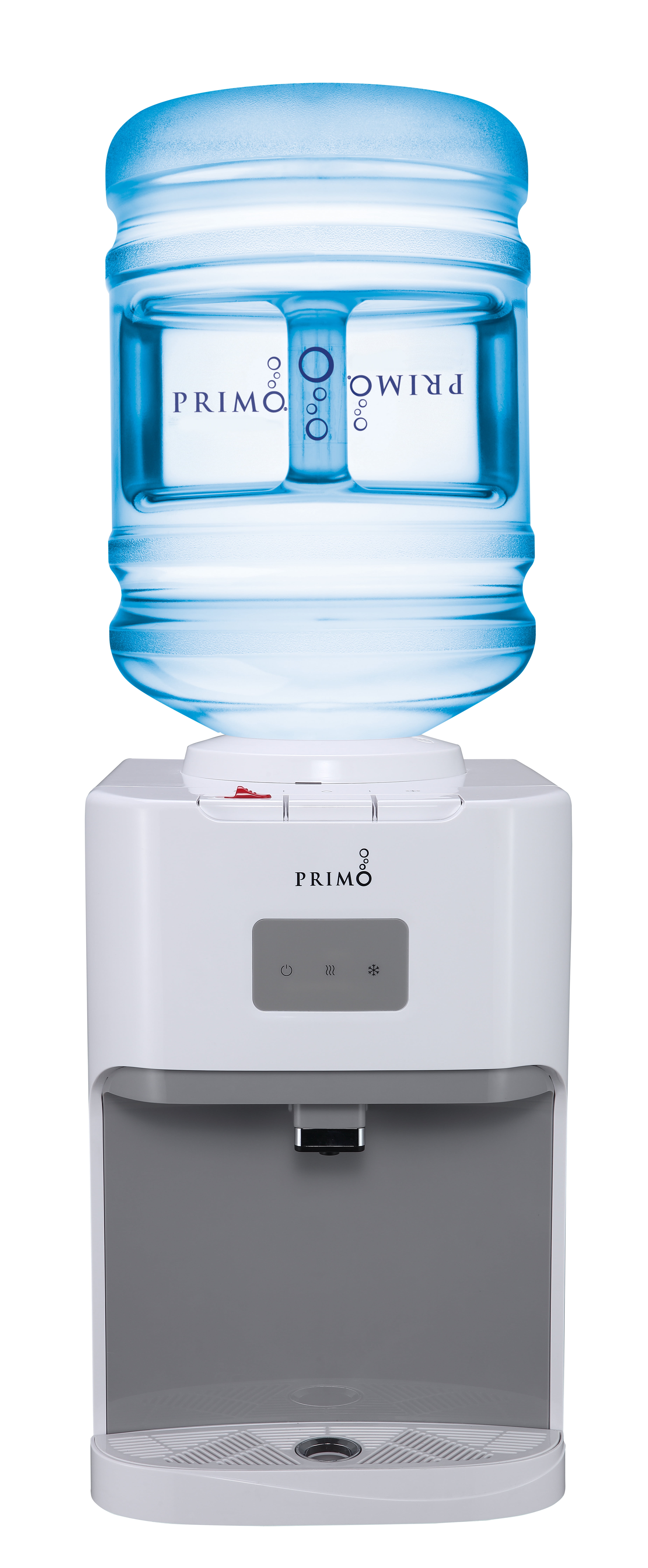 Primo Deluxe Countertop Water Dispenser Top Loading, Hot/Cold/Room Temp,  White