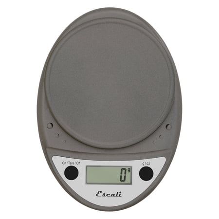 Escali Primo Digital Food Scale Multi-Functional Kitchen Scale and Baking Scale for Precise Weight Measuring and Portion Control, 8.5 x 6 x 1.5 inches, Metallic