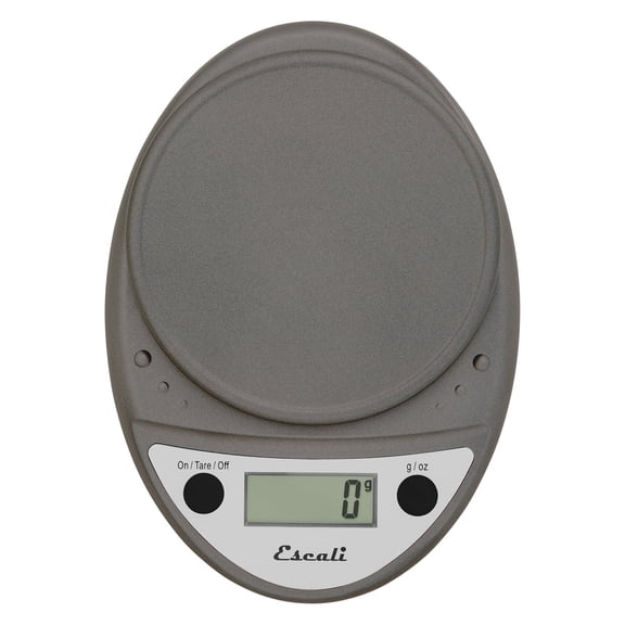 Escali Primo Digital Food Scale Multi-Functional Kitchen Scale and Baking Scale for Precise Weight Measuring and Portion Control, 8.5 x 6 x 1.5 inches, Metallic