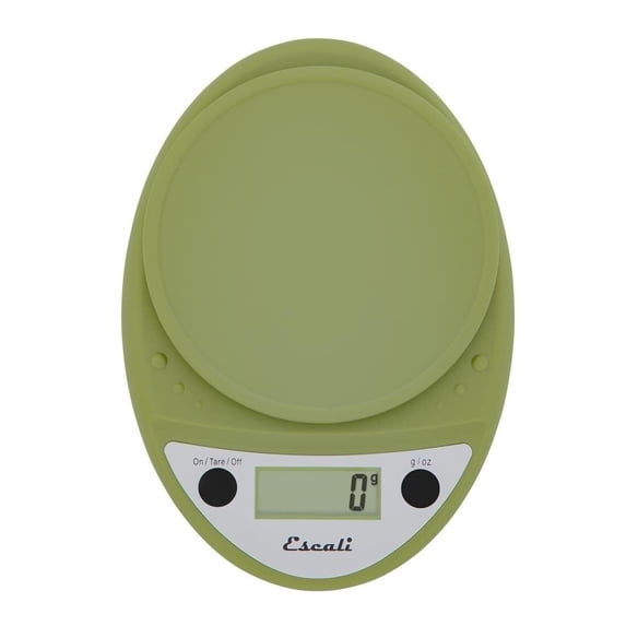 Escali Primo Digital Food Scale Multi-Functional Kitchen Scale and Baking Scale for Precise Weight Measuring and Portion Control, 8.5 x 6 x 1.5 inches, Tarragon Green