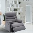 thumbnail image 1 of Primo Grey Suede Massaging Recliner Chair, 1 of 2