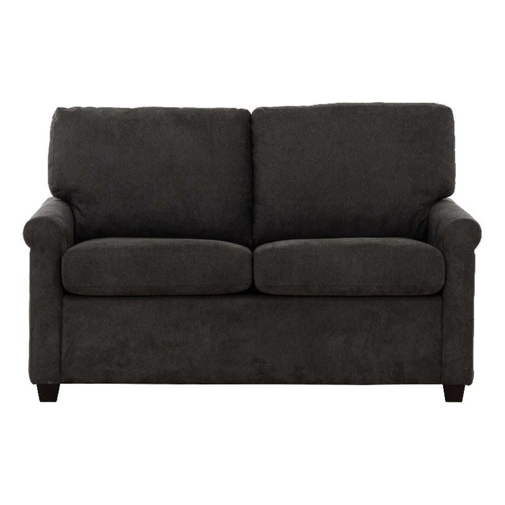 Gray Linen Twin Sleeper Sofa with USB Ports