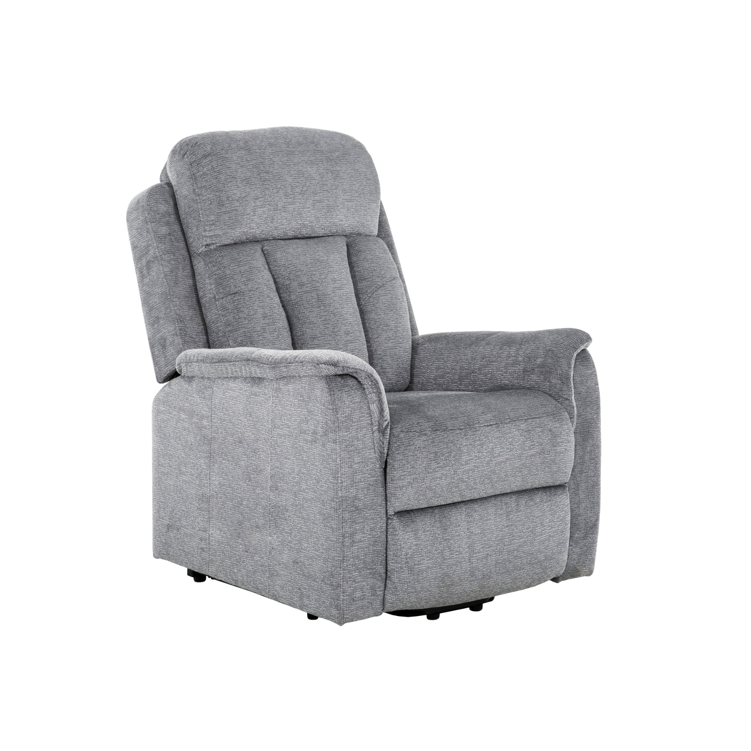 Primo Holmes 32 in. Grey Suede Rocker Recliner Chair