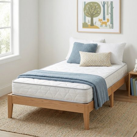 Primo Artic Series Twin Medium Firm Foam 6 in. Mattress in White