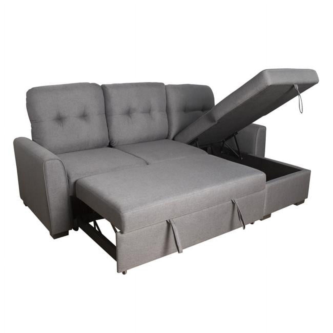 Primo International Irving Sectional Storage Sofa Bed, Light Gray