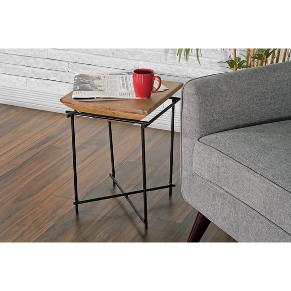 Primo International Ludrilla Wood and Iron Side Table