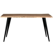 Primo International Palmerston 48" Modern Wood Live Edge Dining Table in Brown