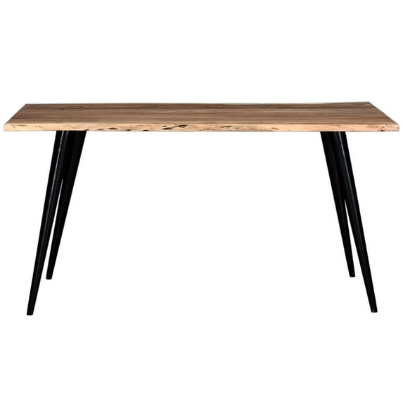 Primo International Palmerston 71" Modern Wood Live Edge Dining Table in Brown