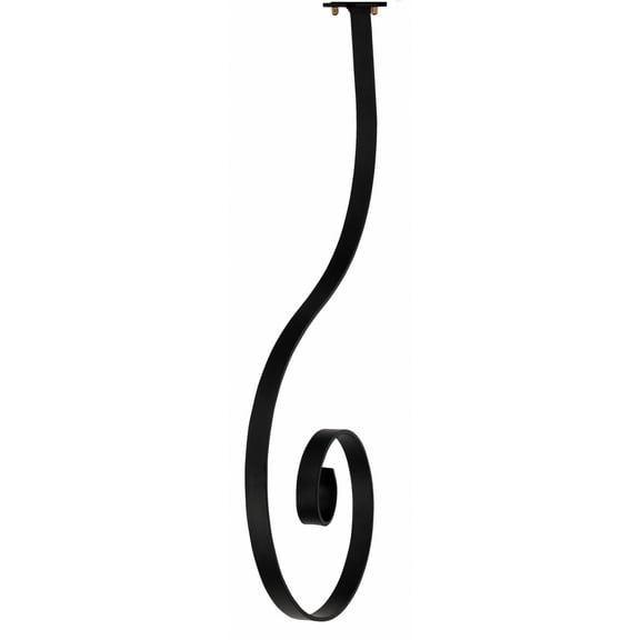 Primo Lanterns Pla-Bs3 Bottom Scroll Decorative Mount - Black