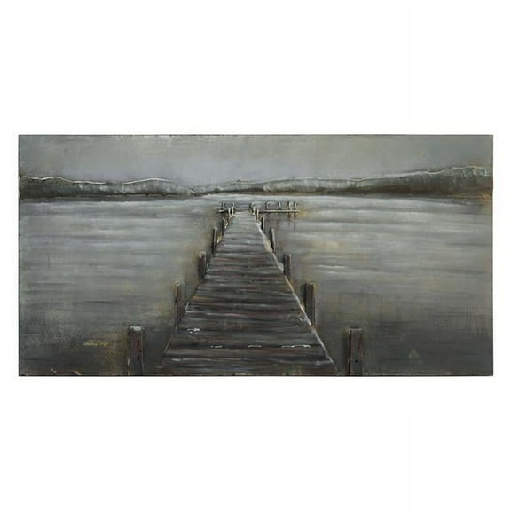 Primo Mixed Media Hand Painted Iron Wall Sculpture - Pier