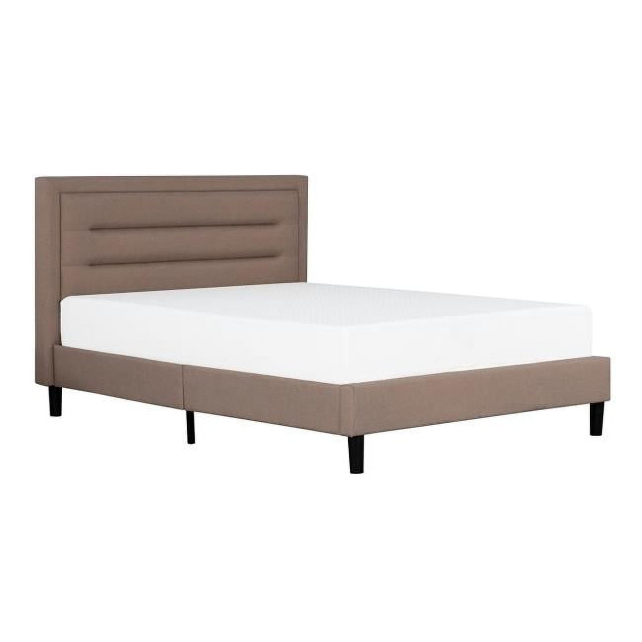 Primo International Adult Olivia Upholstered Platform Bed, Light Brown - Full Size