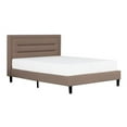 thumbnail image 1 of Primo International Adult Olivia Upholstered Platform Bed, Light Brown - Full Size, 1 of 6