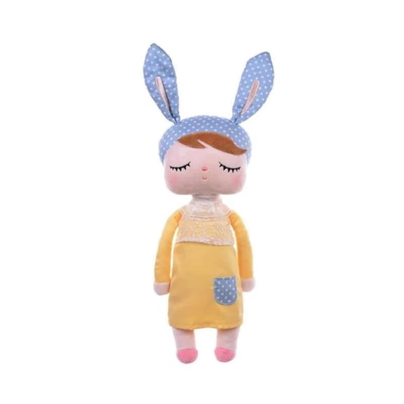 Primo Passi Metoo Angela Plush Doll, 13" Soft Stuffed Bunny Doll, Yellow