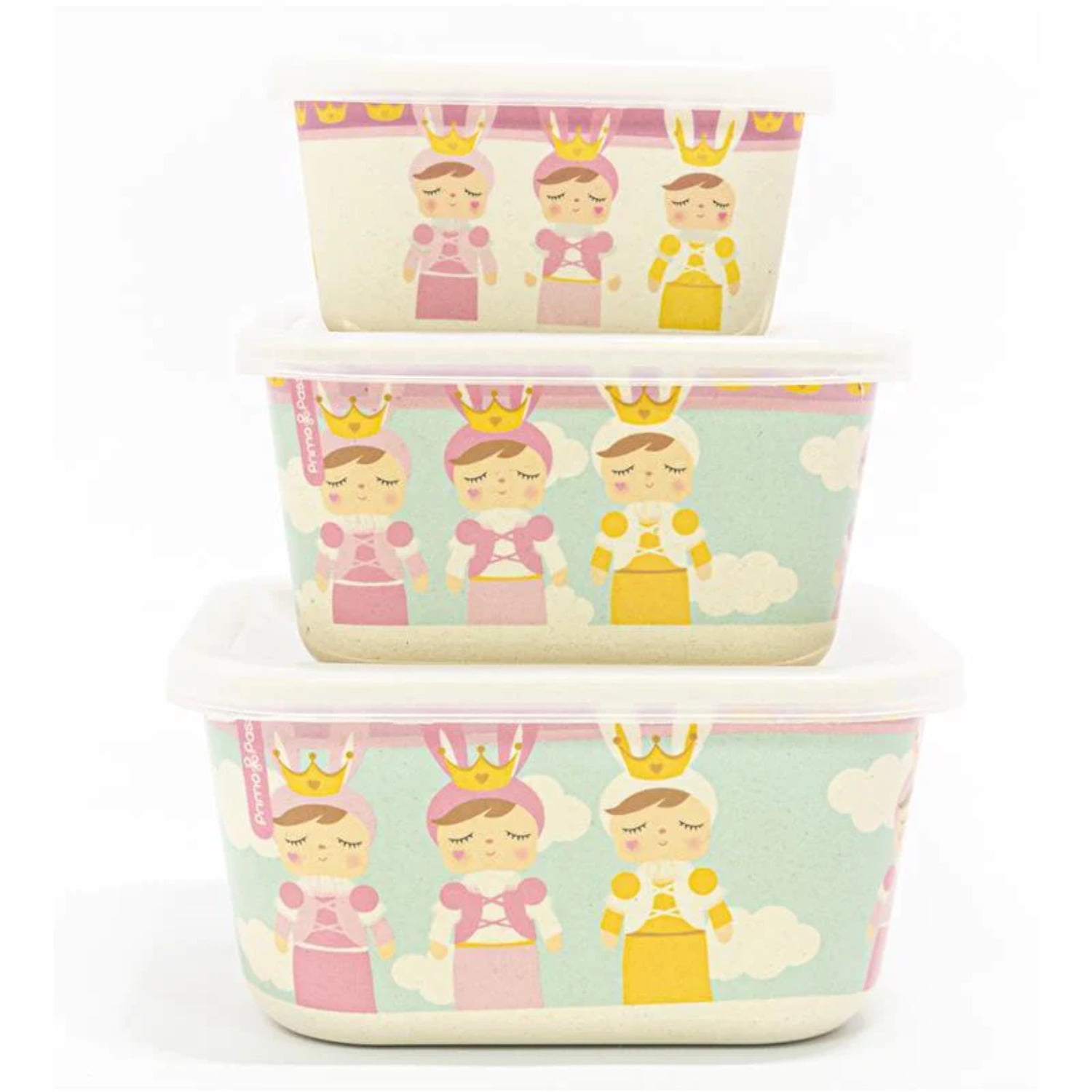 Primo Passi - Bamboo Fiber Kids Food Containers Set of 3 - Little Elephant