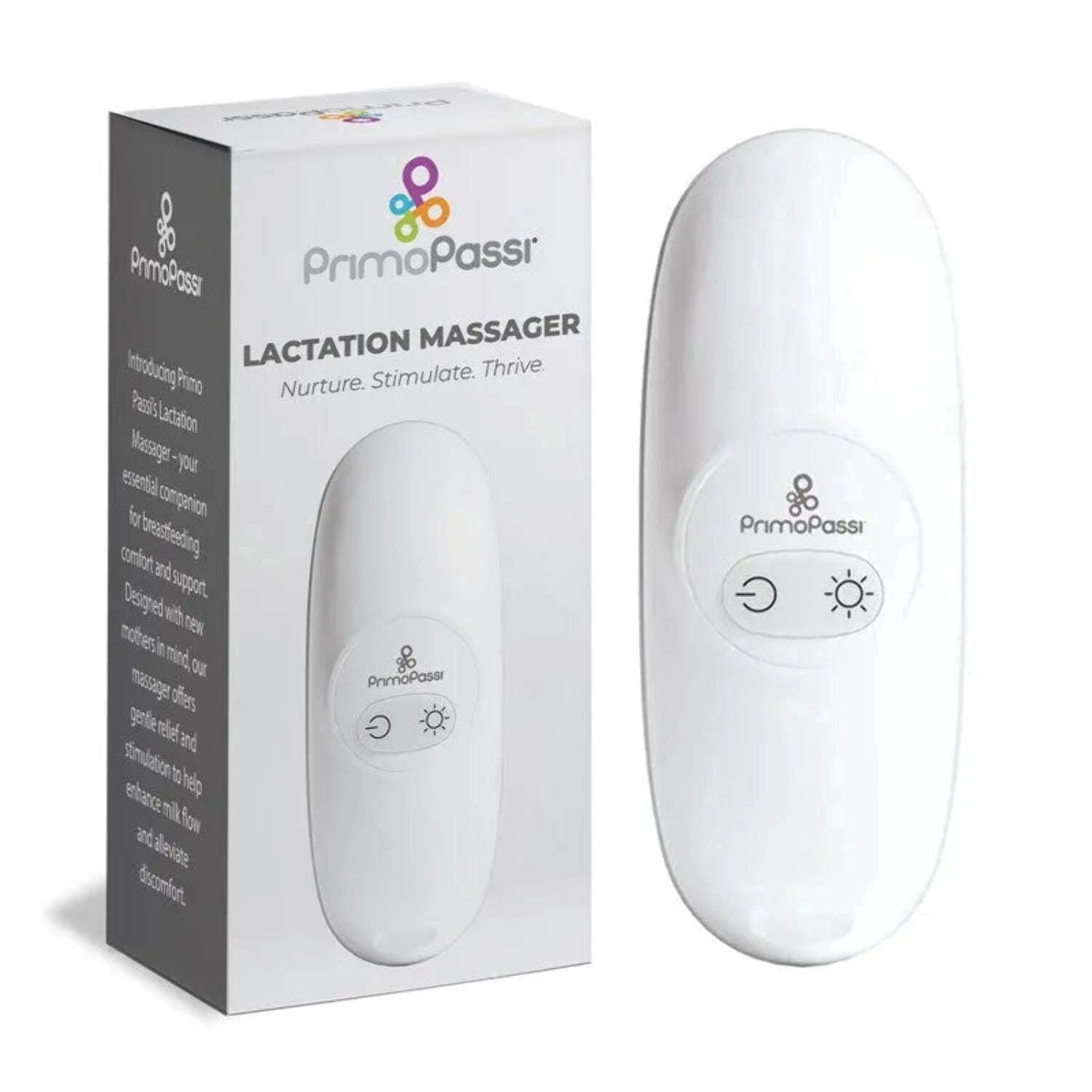 Primo Passi Heated Lactation Massager, Breastfeeding Massager for Nursing Moms, Rechargeable