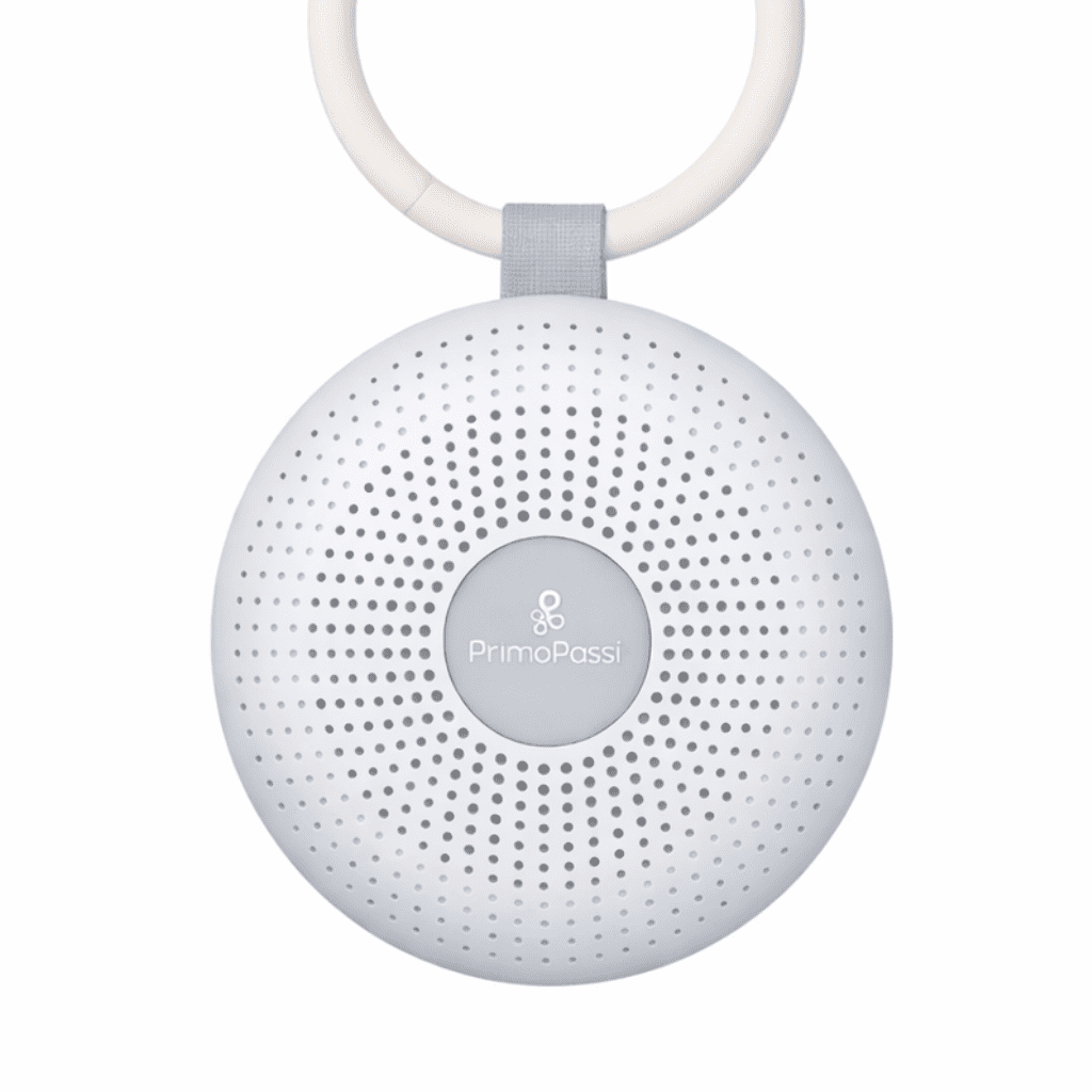 Primo Passi Portable Baby White Noise Machine with Night Light, Cry Detection, Clip-On Travel Sound Machine