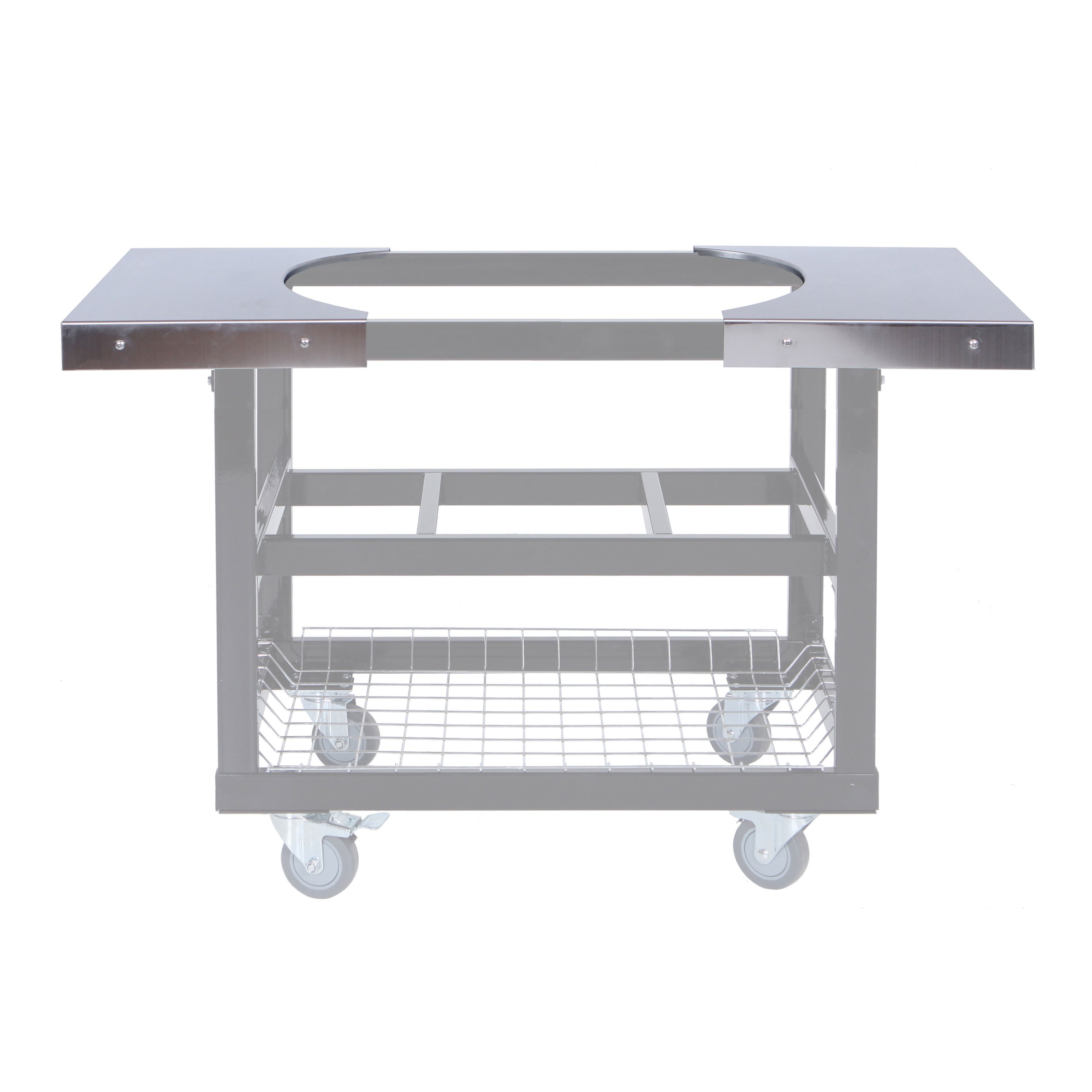 Primo Stainless Steel Cart Side Shelves, Oval LG 300/Oval XL 400 - image 1 of 1