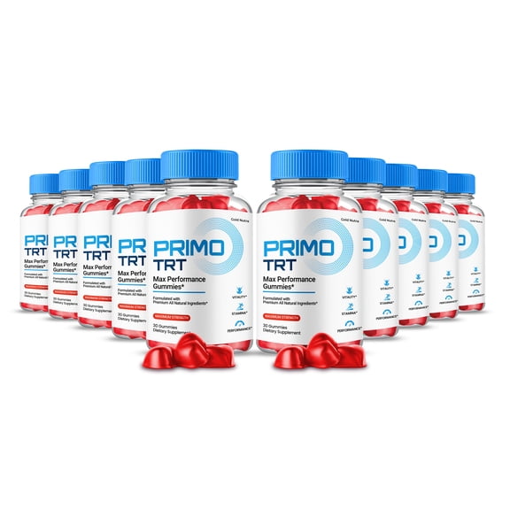 Primo TRT Gummies, Advanced Formula, Prime TRT Supplement All Natural Formula, Maximum Strength (10 Pack)