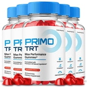 Primo TRT Gummies, Advanced Formula, Prime TRT Supplement All Natural Formula, Maximum Strength 5 Pack