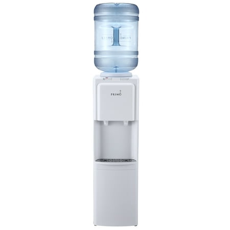 Primo Water Dispenser Top Loading, Hot, Cold Temperature, White 3 or 5 Gallon