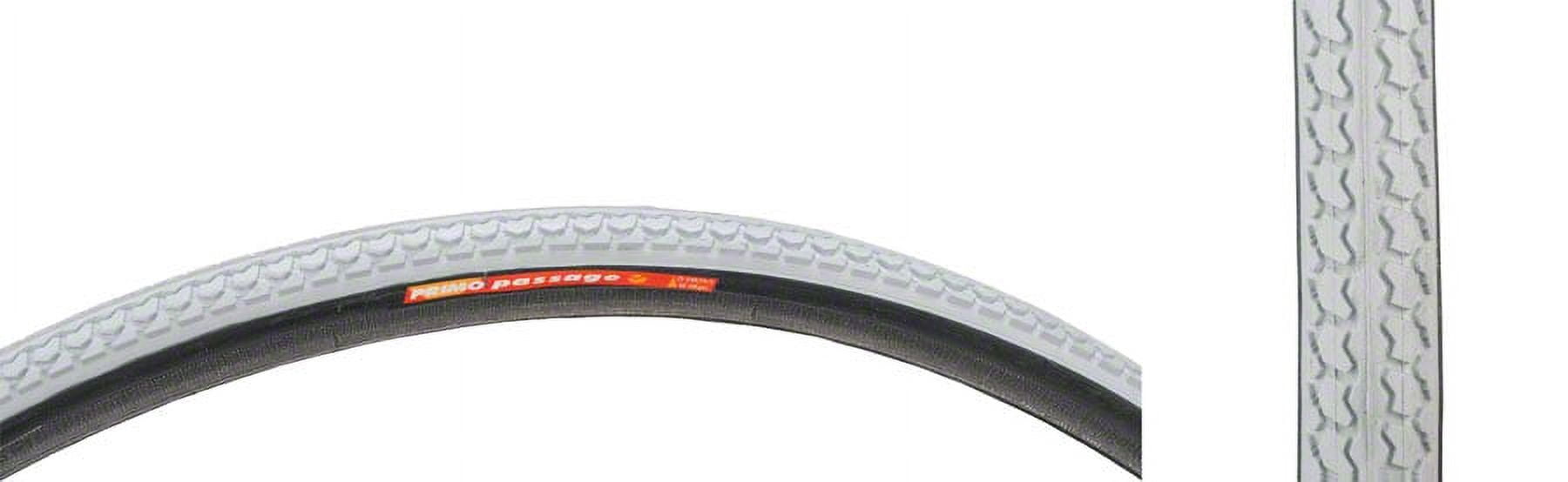 Primo Wheelchair Tire 24 x 1, Clincher, Wire, Gray, Knobby Tread