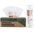 thumbnail image 1 of Primode 100% Compostable Bags, 3 Gallon Food Scraps Yard Waste Bags, 100 Count, Extra Thick 0.71 Mil. ASTMD6400 Compost Bags Small Kitchen Trash Bags, Certified By BPI And TUV, 1 of 3