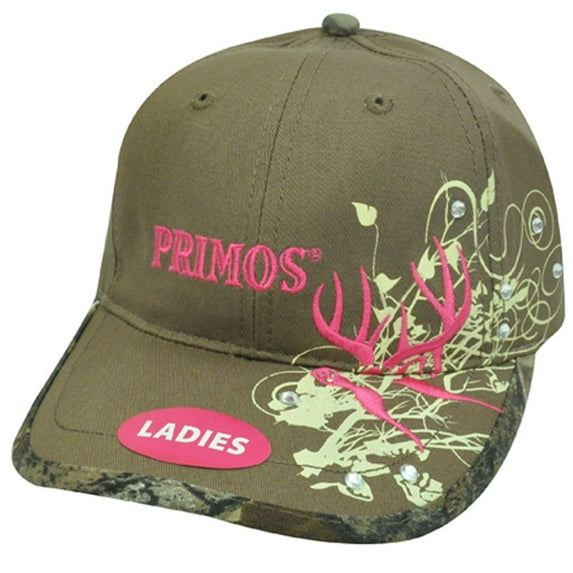 Primos Hunting Brand Ladies Womens Diamond Rhinestone Brown Tan Hot Pink Hat Cap