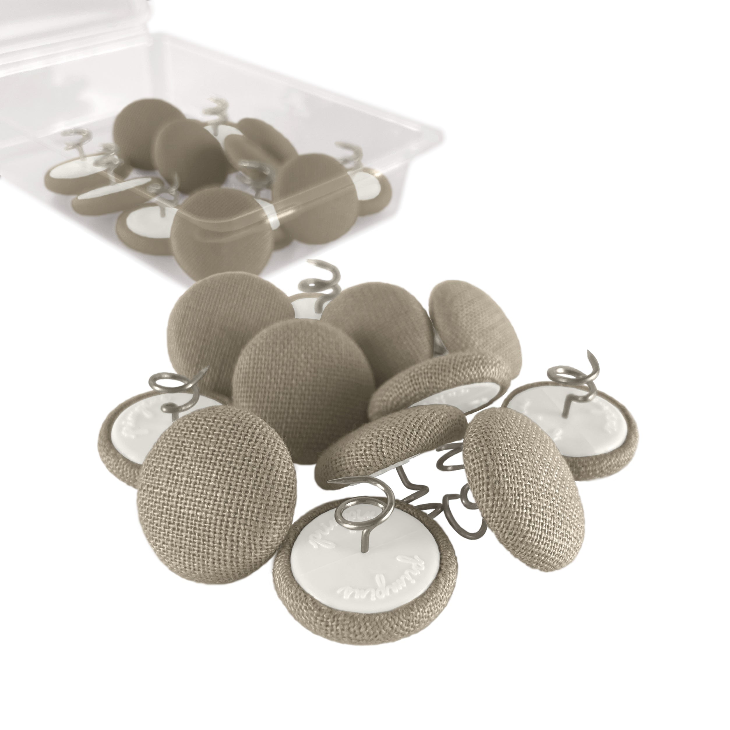 Primpins Upholstery Tacks Fabric Covered Button Twist Pins For Bed Skirts, Slipcovers
