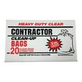 Primrose 19045 Contractor Trash Bags, Twist Ties, Clear, 3 Mil, 42 Gallons, 20Ct. Quantity 1