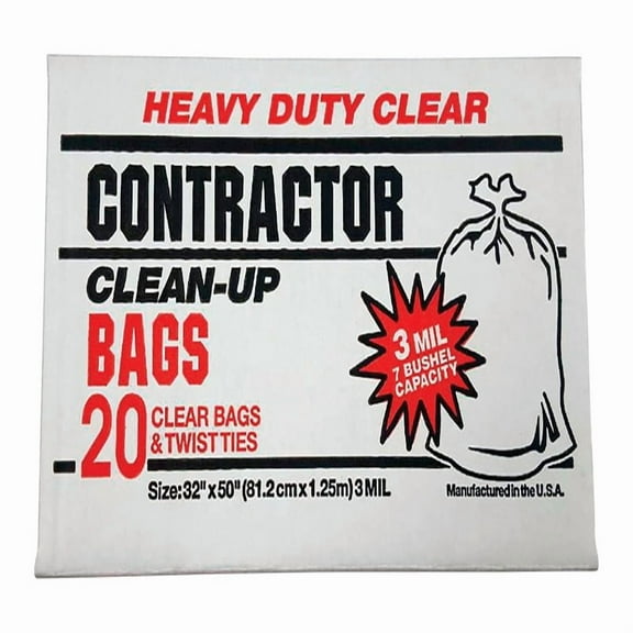 Primrose Plastics 42 gal Contractor Bags Twist Tie 20 pk 3 mil